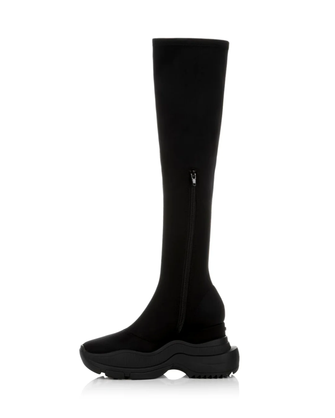 TOKYO BLACK MID SNEAKER LONG BOOTS - Image 4